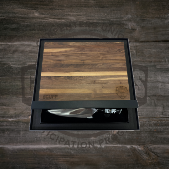 Set de Regalo de Tabla de Cortar y Cuchillo de Chef (Nuez) Set de Regalo de Tabla de Cortar y Cuchillo de Chef (Nuez)